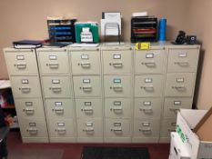 (6) Vertical Drawer Filing Cabinets