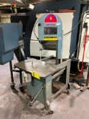 Rollins Roll-In Saw Vertical Bandsaw, Model EF1459, 12" Throat, 29 1/2" x 18 1/2" Table