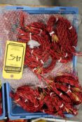 Assorted wiring, leads, and electrical harness components for industrial equipment use