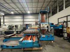 Toshiba Shibaura BT-10B horizontal boring mill/machine tool with table and control shown (missing ma