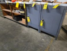 (2) Metal Cabinets/Wood Bench & Contents: Perishable Tooling, Dremel Kits & Misc.
