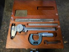 Mitutoyo Caliper/Micrometer Set: 0-1" Micrometer & 6" Dial Caliper