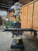 Bridgeport Vertical Milling Machine, 32" x 9" Table, Anilam MicroWizard 2-Axis DRO, Knee Bed, 1-HP
