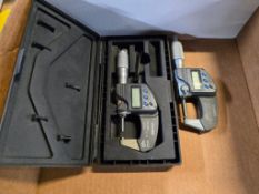 (2) Mitutoyo 0-1" Digital Micrometers