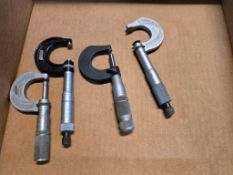 (4) Assorted 1" Micrometers