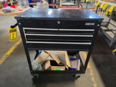 US General 4-Drawer Rolling Tool Chest with Flip Up Top & Misc. Contents