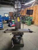 Bridgeport Vertical Milling Machine, 42" x 9" Table, Knee Bed, 1-HP