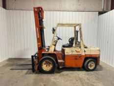 Nissan 9,000-LB. Capacity Forkift, Model WGF03A407, S/n WGF03-920696, Diesel Fuel, Dual Drive Pneuma