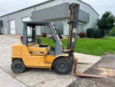 Caterpillar 8,000-LB. Capacity Forklift, Model GP40K, S/N AT29B00605, Gasoline, Solid Pneumatic Tire