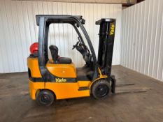 Yale 5,000-Lb. Capacity Forklift, Model GLC050VXNVSE083, S/N A910V09584E, LPG Fuel, Treaded Tires, 3