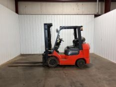 Toyota 6,000-LB. Capacity Forklift, Model 7FGCU30, S/N 68670, LPG Fuel, Treaded Front Tires, 3-Stage