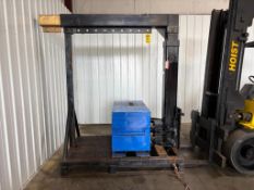 Forklift Rigging Boom & Stand, 8' Reach Collapsed, Extends Up & Out, Fits Class 4 24" Carriage (Goes