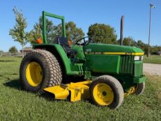 John Deere 970 with belly mower, 1382 hrs, Runs and operates