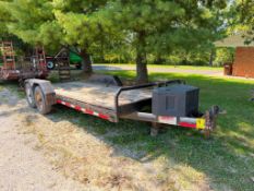 2015 Cornelius Manufacturing Bumper Pull Equipment Trailer, Tandem Axle,16' Bed, 2' Beaver Tail, 18'
