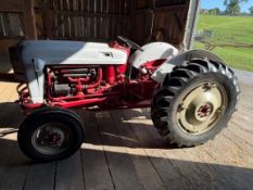 Ford 8n unknown hours. Has had frame out restoration started. Paint is complete. Turns over but won'