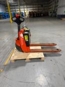 TOYOTA ELECTRIC PALLET JACK, MODEL: 7HBW23, S/N: 7HBW23-56725, 24-VOLT, *$25 LOADING FEE WILL BE ADD