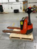TOYOTA ELECTRIC PALLET JACK, MODEL: 7HBW23, S/N: 7HBW23-35250, 24-VOLT, *$25 LOADING FEE WILL BE ADD