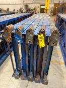 (10X) 42" X 15' 4" STRUCTURAL STEEL UPRIGHTS, 3" WIDE POSTS, (10) TIMES THE BID, *$30 LOADING FEE WI
