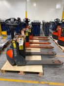TOYOTA ELECTRIC PALLET JACK, MODEL: 8HBW23, S/N: 8HBW23-10702, 24-VOLT, *$25 LOADING FEE WILL BE ADD