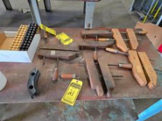 Large Letter Hammer Stamps & (5) Wood Carpenter Clamps