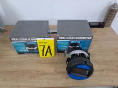 (NEW) 2 PETROLEUM MACHINERY Flow Meters, Model OGM-40E, Flow Range 25–250 L/min, Inlet and Outlet S