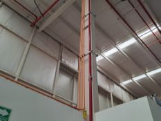 Lot of smoke detection pipeline, approximately 220 linear meters of 1" pipe; includes a HOCHIKI smo