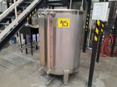 EPISA Stainless steel cutting tank, with a capacity of 450 liters, a diameter of 1.00 meters, and a