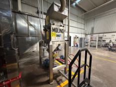 MICRON stainless steel hammer mill, Model MENOTI 24, Series 170, Year 2021, with a 40 Hp SIEMENS mo