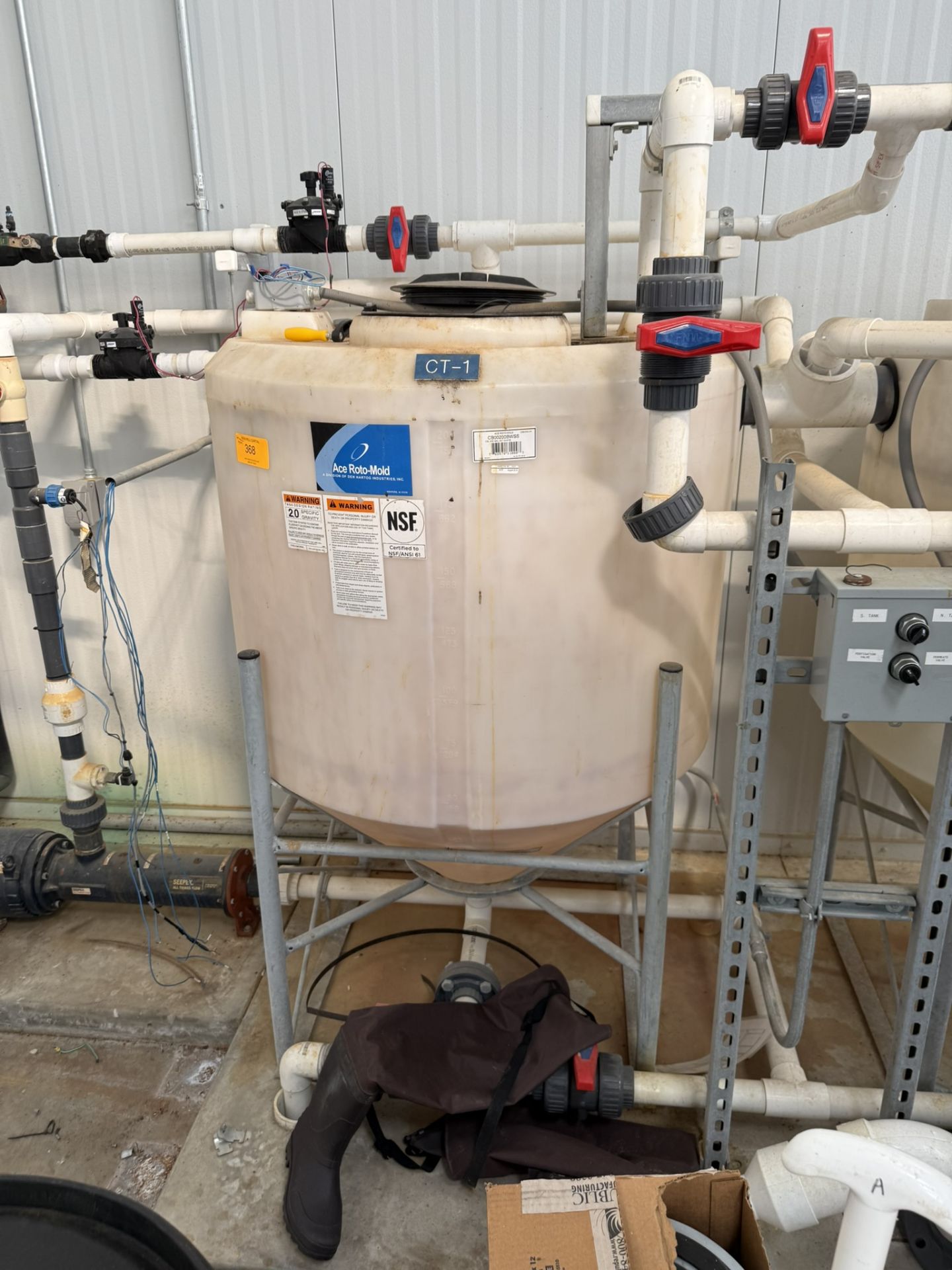Fertigation System Includes Plastic Storage Tank, 200 Gallons, Cone ...