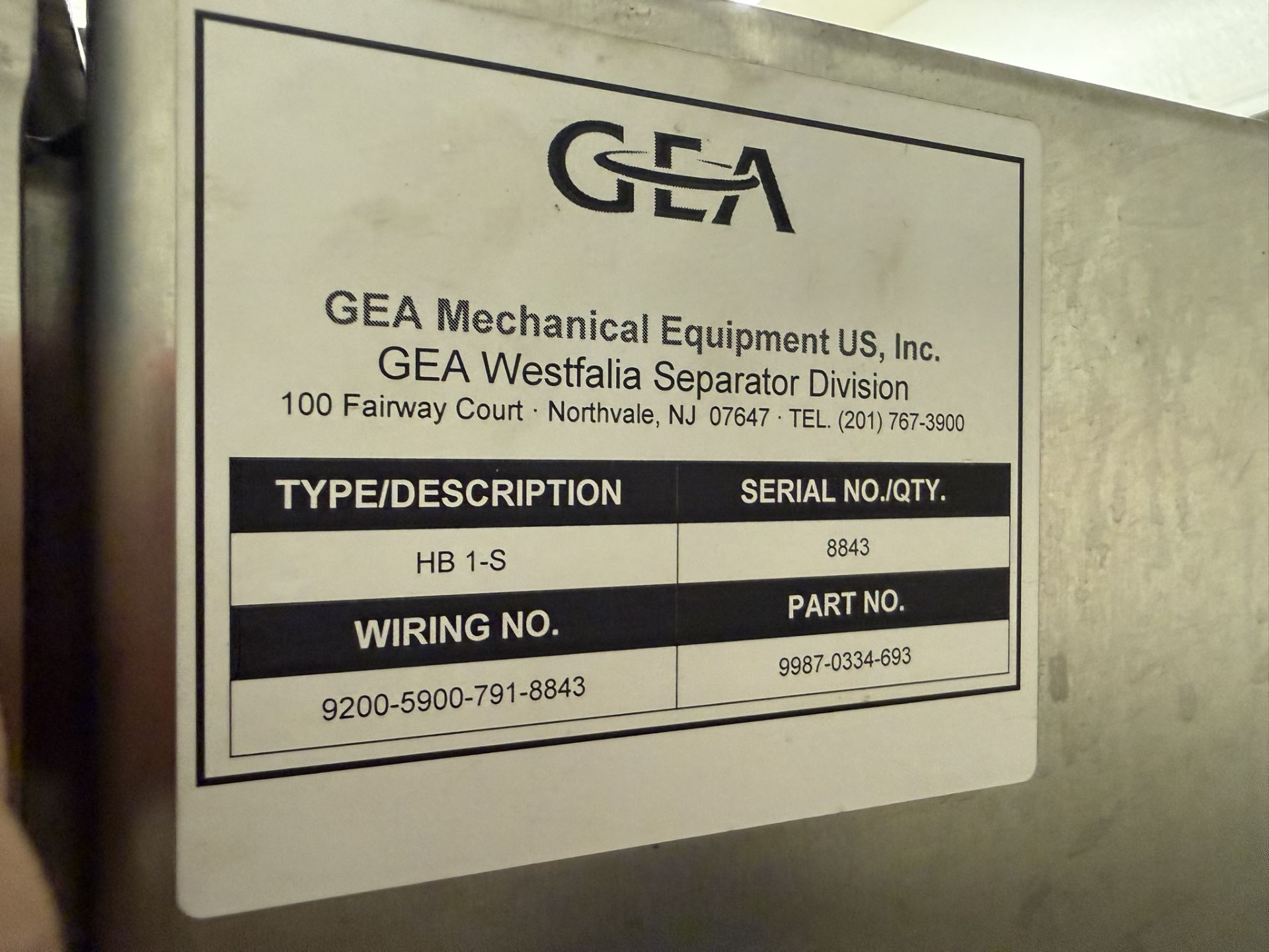 2013 GEA Westfalia Model GSC60-06-077 Centrifuge, 30 KW, 1780 RPM, 480 V, S#9065-84 | Rig Fee $650 S - Image 13 of 14