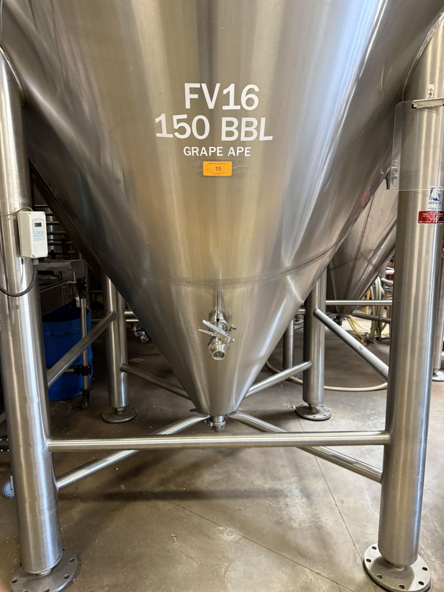 Silver State Stainless 150 BBL (6,000 Gal Max Capacity) Stainless Steel Fermenter, | Rig Fee $3000 - Image 5 of 6