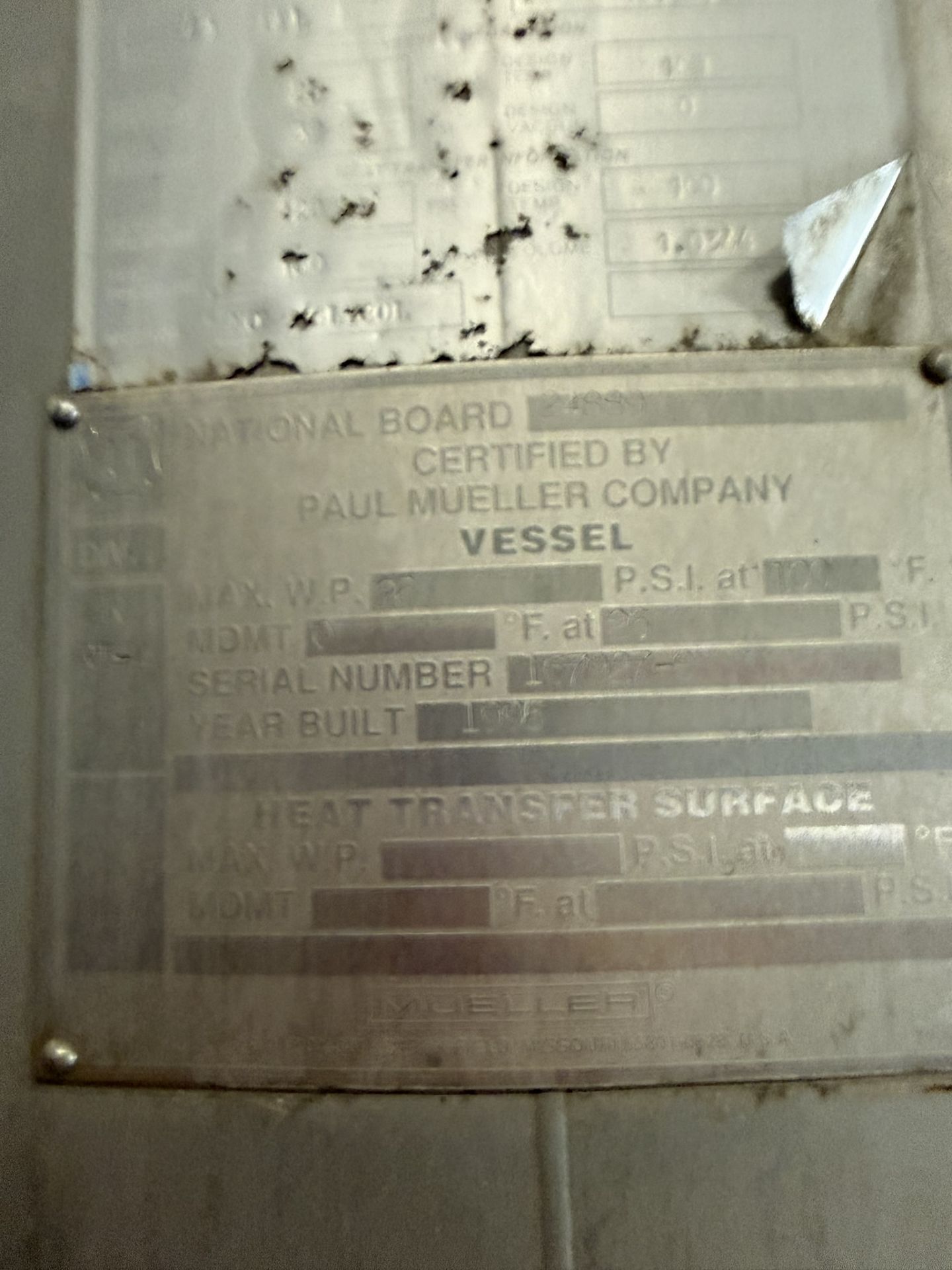Mueller 240 BBL (7,500 Gal Gross) Stainless Steel Fermenter | Rig Fee $3750 - Image 9 of 9