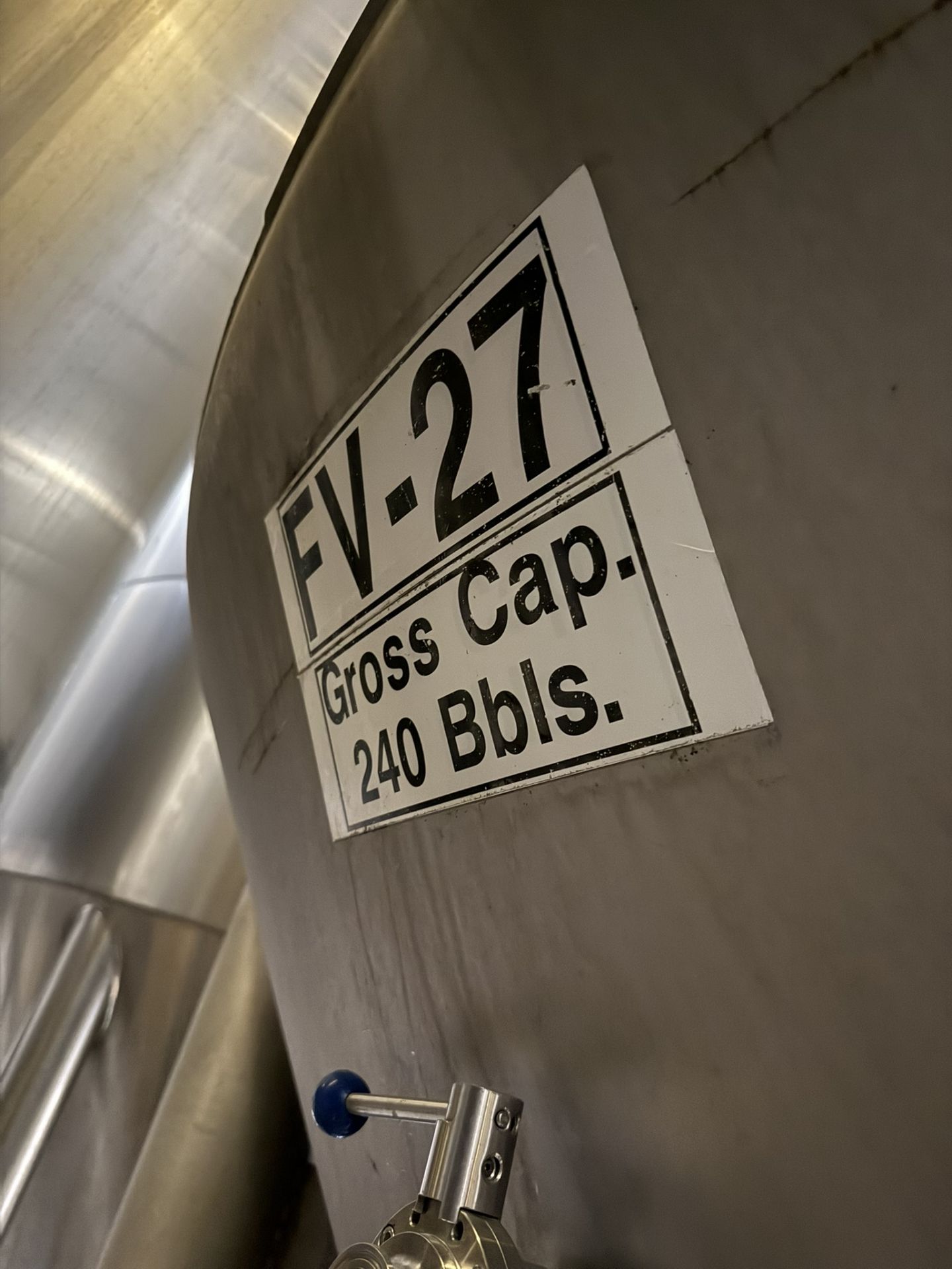 Mueller 240 BBL (7,500 Gal Gross) Stainless Steel Fermenter | Rig Fee $3750 - Image 6 of 9