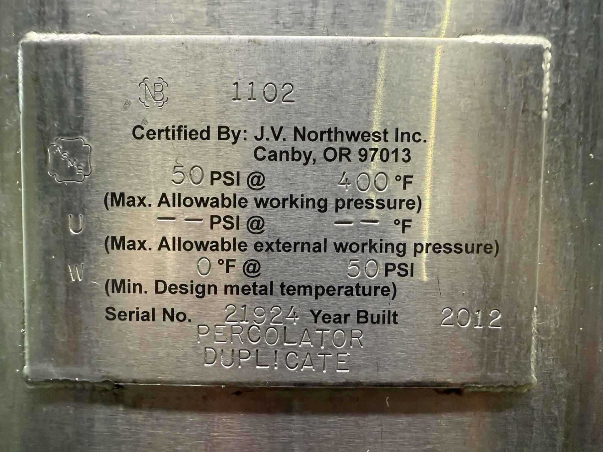 2012 JV Northwest and Konig 60 BBL Stainless Steel 5 Vessel Brewhouse- JV North Wes | Rig Fee $26400 - Image 23 of 52
