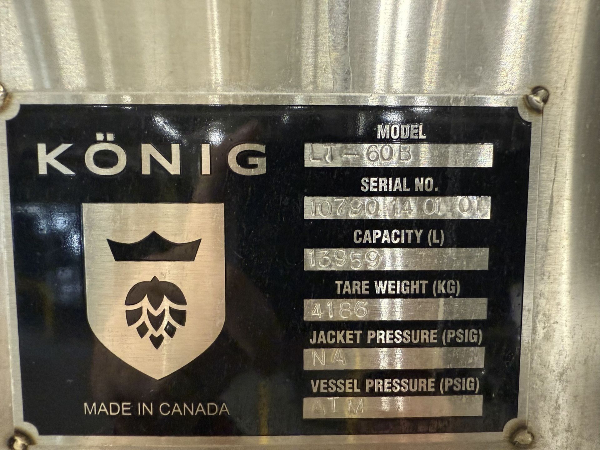2012 JV Northwest and Konig 60 BBL Stainless Steel 5 Vessel Brewhouse- JV North Wes | Rig Fee $26400 - Image 13 of 52