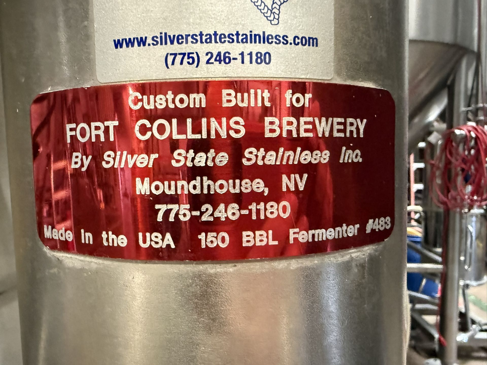 Silver State Stainless 150 BBL (6,000 Gal Max Capacity) Stainless Steel Fermenter, | Rig Fee $3000 - Image 6 of 6