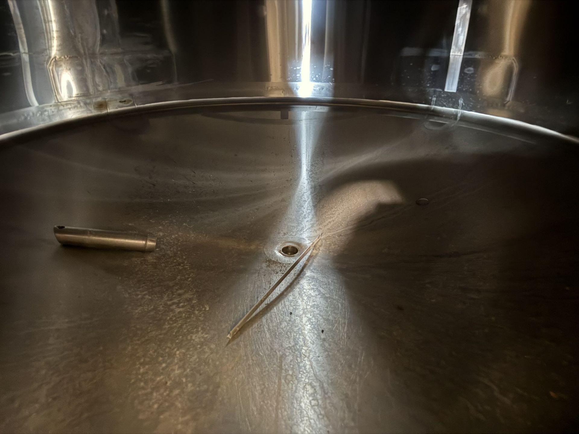 Mueller 130 BBL (4,000 Gal) Stainless Steel Brite Tank, Glycol Jacketed, Dish Botto | Rig Fee $3000 - Image 7 of 8