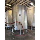 Mueller 130 BBL (4,000 Gal) Stainless Steel Brite Tank, Glycol Jacketed, Dish Botto | Rig Fee $3000