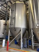 Mueller 240 BBL (7,500 Gal) Stainless Steel Fermenter, Glycol Jacketed, Cone Bottom, 4 Stainless Ste
