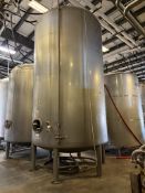 Mueller 250 BBL Stainless Steel Brite Tank (7,800 Gal), Glycol Jacketed, Dish Bottom, 6 Stainless St