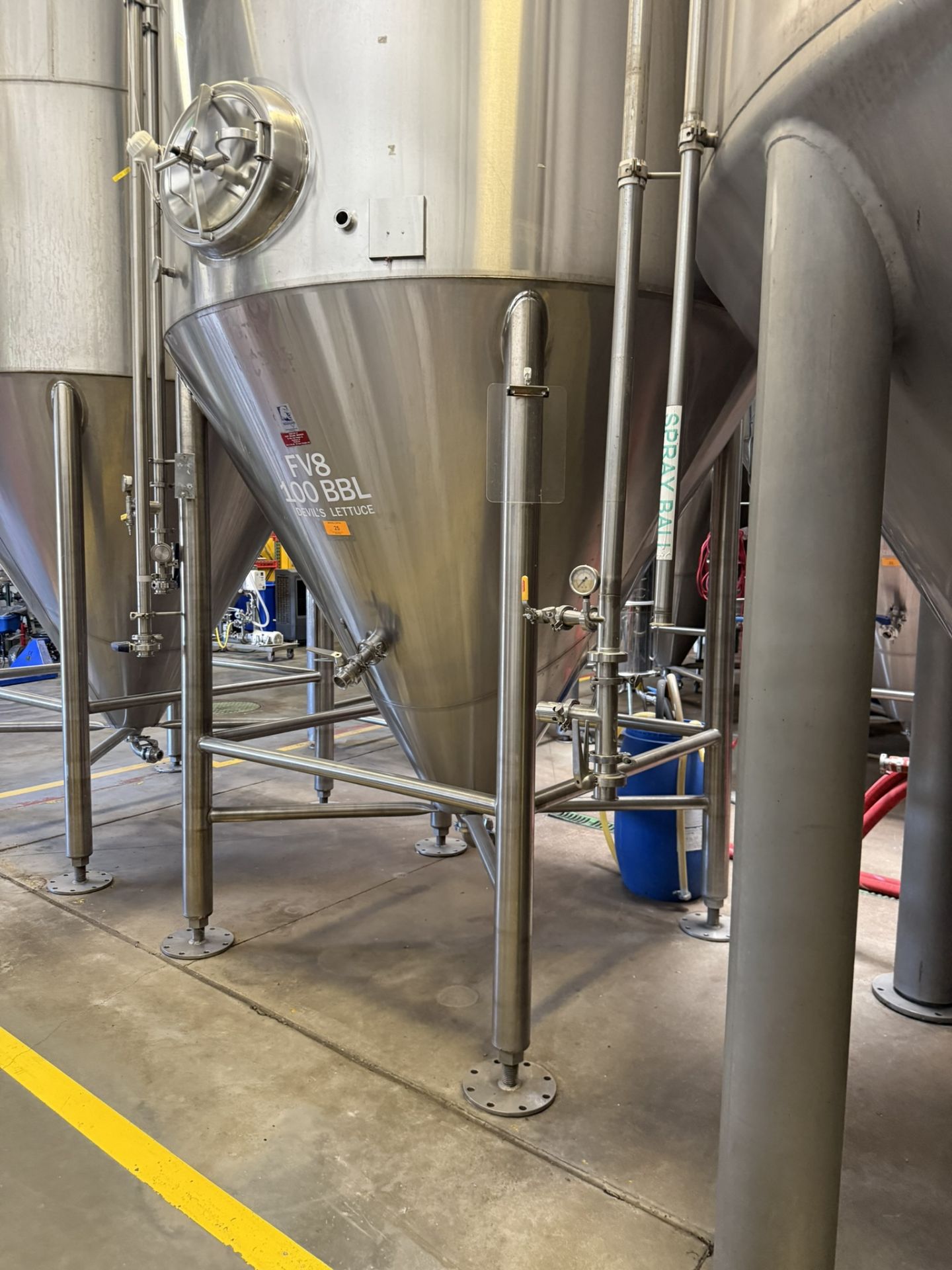 Silver State Stainless 100 BBL (Approx 3,900 Gal Max Capacity) Stainless Steel Ferm | Rig Fee $2500 - Image 3 of 7