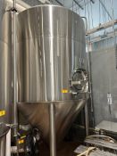 JVNW 40 BBL Stainless Steel Fermentation Tank - Cone Bottom, Glycol Jacketed, Mandoor, CIP and