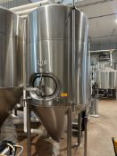 JVNW 20 BBL Stainless Steel Fermentation Tank - Cone Bottom, Glycol Jacketed, Mandoor, CIP and