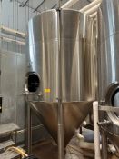 JVNW 40 BBL Stainless Steel Fermentation Tank - Cone Bottom, Glycol Jacketed, Mandoor, CIP and