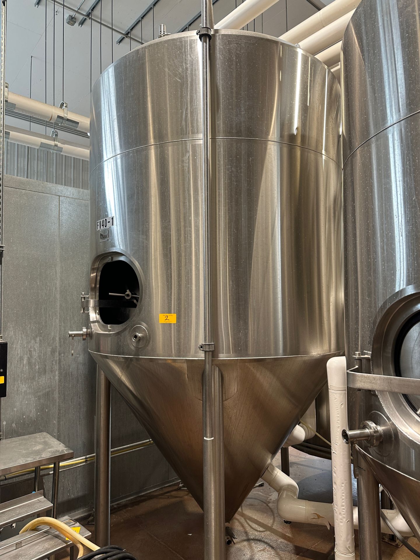 JVNW 40 BBL Stainless Steel Fermentation Tank - Cone Bottom, Glycol Jacket | Rig Fee $1200