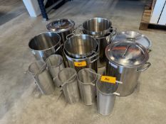 Lot of (15) Home Brew Pots and Basket Filters | Rig Fee $25