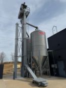 Bucket Grain Elevator with Dual Silo Chutes