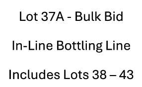 Bulk Bid for In-Line Bottling Line, Includes Lots 38 - 43