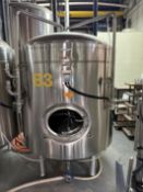 15 BBL Stainless Steel Brite Tank, Glycol Jacket, Dish Bottom, 4 Stainless Steel Le | Rig Fee $950