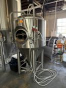 6 BBL Stainless Steel Fermenter, Glycol Jacket, Cone Bottom, 4 Stainless Steel Legs | Rig Fee $550